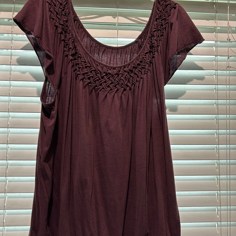 LOFT tank with detailed neckline.